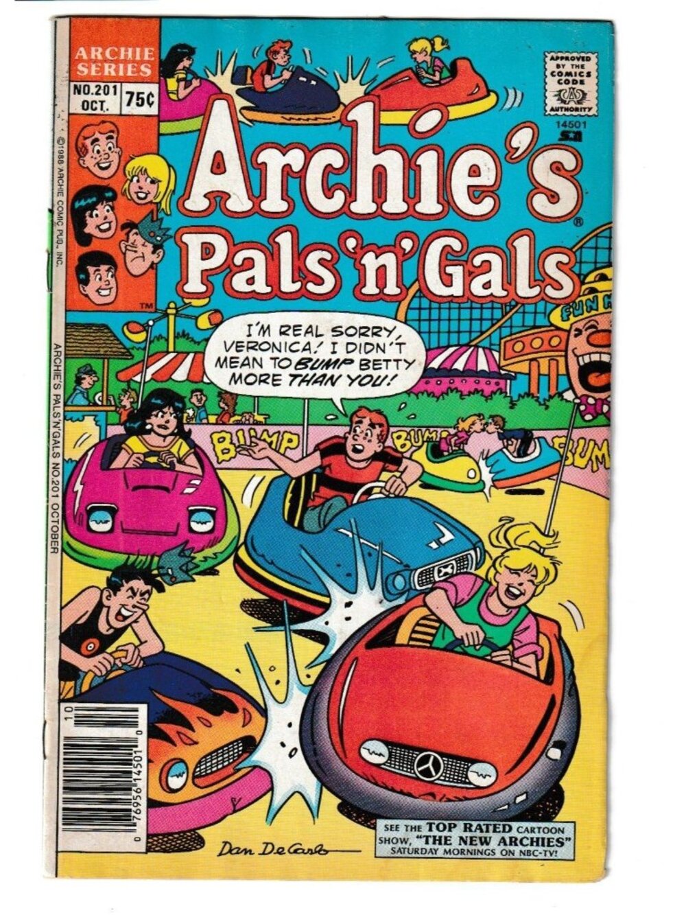 Vintage Archie's Pals 'n' Gals Comic No. 201 | October 1988 Release | Classic